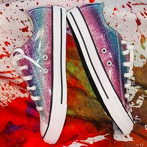 Converse low top ombre glitter women's size 9 new in box